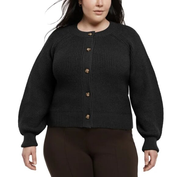 Banana Republic Women's Ribbed Crew Neckline Button Front Cardigan - Picture 5 of 7